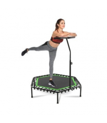Trampolín con barra soporte
