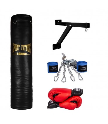 SET SACO DE BOX LLENO + GUANTES + VENDAS +SOPORTE + CAD
