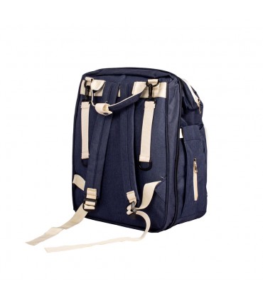 MOCHILA PAÑALERA CONVERTIBLE 3 EN 1   -  AZUL