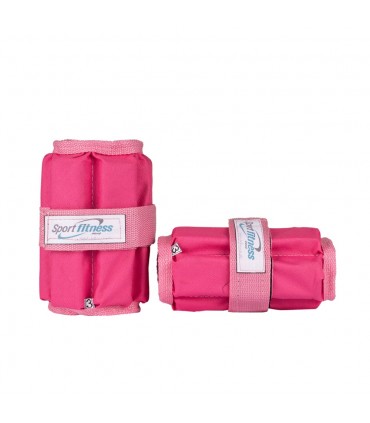 Tobillera/Muñequera Ajustable Con Peso Metal - Rosa