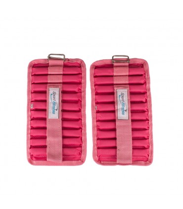 Tobillera/Muñequera Ajustable Con Peso Metal - Rosa