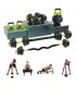 Set 30 Kilos Pesas Mancuernas, Barra Z + R, AB roller  + Guantes