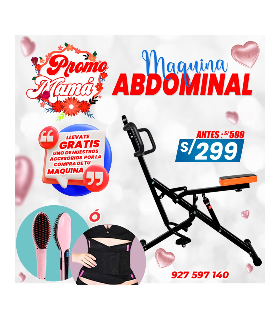 Máquina para Abdominales Sport Fitness Cs-003080 + Piston 12Niv-Negro