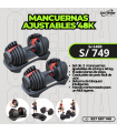 Mancuernas Ajustables/Regulables de 2.5 a 24Kg x 2 - 48kg