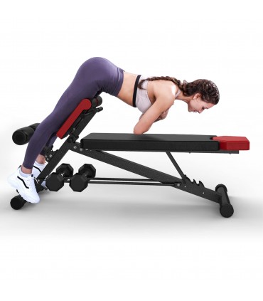 Banca para pecho y abdominales multifuncional