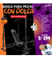 BANCA PARA PECHO CON POLEA Y PREDICADOR - MINIGIMNACIO