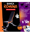 BANCA ROMANA IMPORTADA SUPER RESISTENTE - NARANJA Y NEGRO
