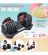 Mancuernas Ajustables/Regulables de 2.5 a 24Kg