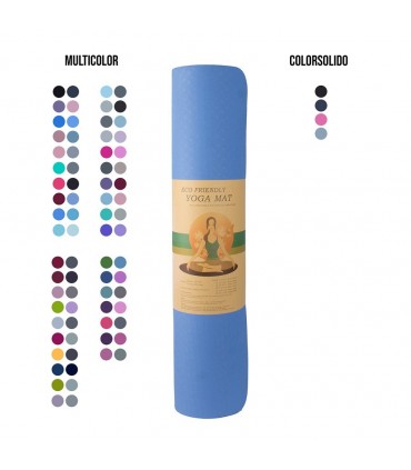 Colchoneta Mat Yoga Pilates ECO FRIENDLY+ Reversible + Ligas